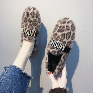 韩版百搭网红加绒豆豆鞋