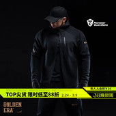 Monster 男子秋冬黑金加绒保暖连帽夹克训练运动外套 Guardians