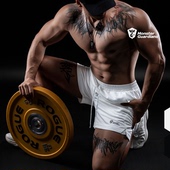 吸湿透气跑步训练裤 男子双层专业健身运动短裤 Guardians Monster