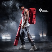 男子宽松快脱排扣轻薄直筒运动休闲长裤 Monster Guardians