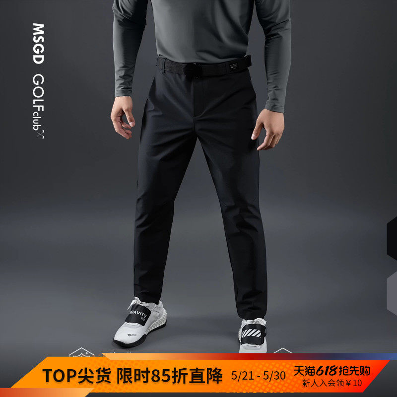 Monster Guardians修身Teflon三防高尔夫裤子运动休闲长裤男士夏