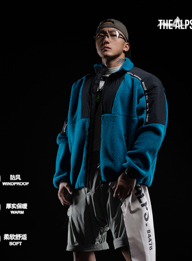 Monster Guardians 户外运动男子摇粒绒冬季防风锁温保暖外套夹克