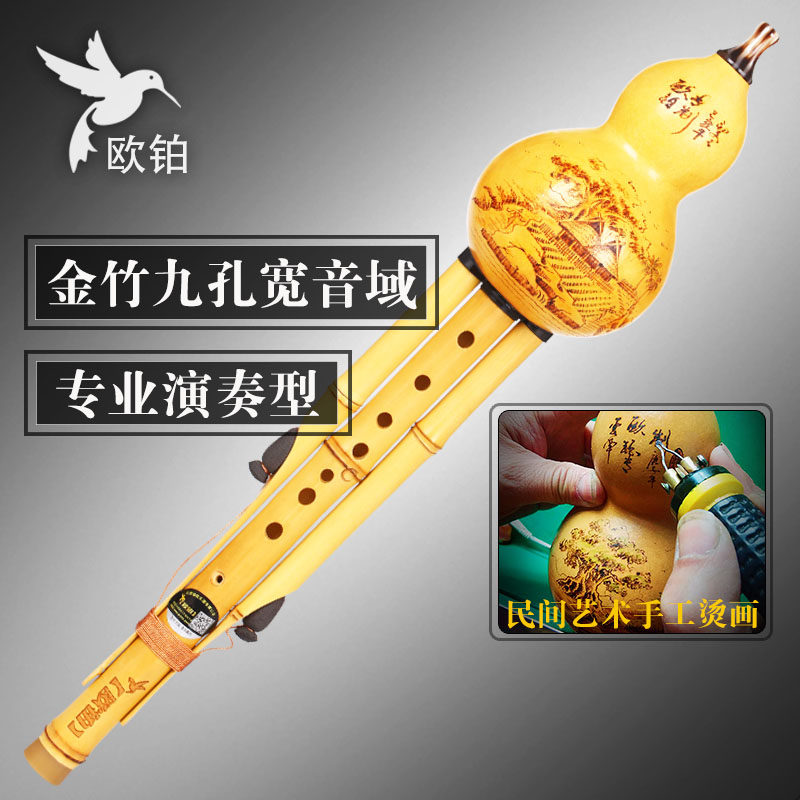 金竹九孔葫芦丝专业演奏型c调降b调初学入门胡芦丝乐器云南欧铂
