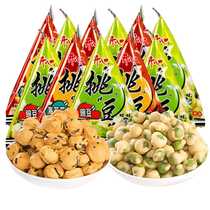 旺旺挑豆海苔花生60包豌豆蚕豆脆皮花生散装办公室休闲儿童零食