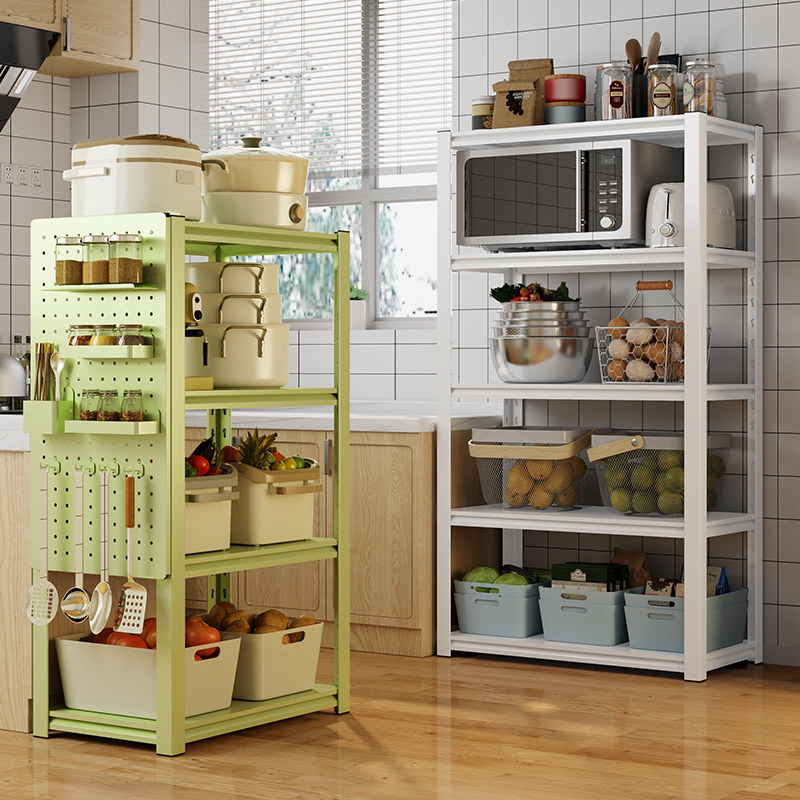 厨房置物架落地多层微波炉多功能收纳层架子家用烤箱锅架置物架货
