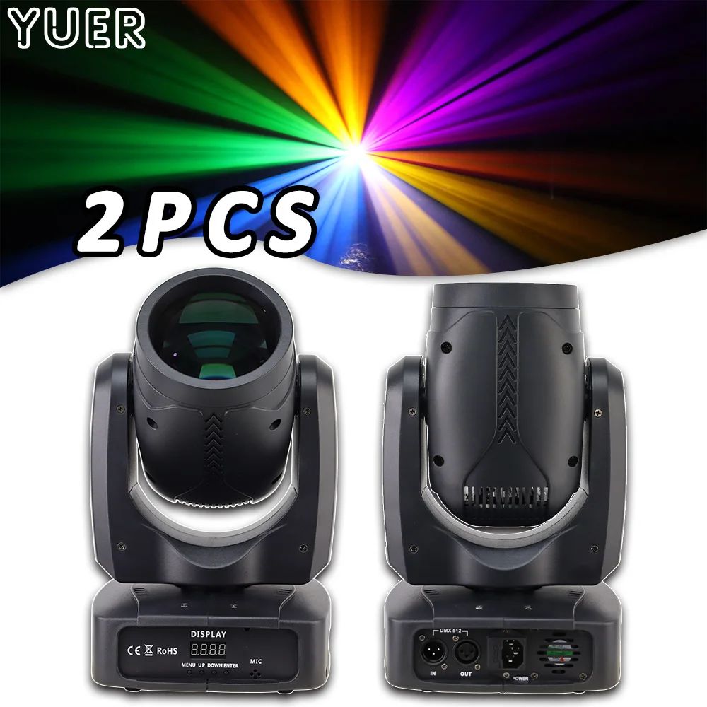 2PCS 180W LED Beam Moving Head Spot Rainbow Effect With Focu