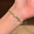 Gold Diamond Running Ring Bracelet about 14+4cm