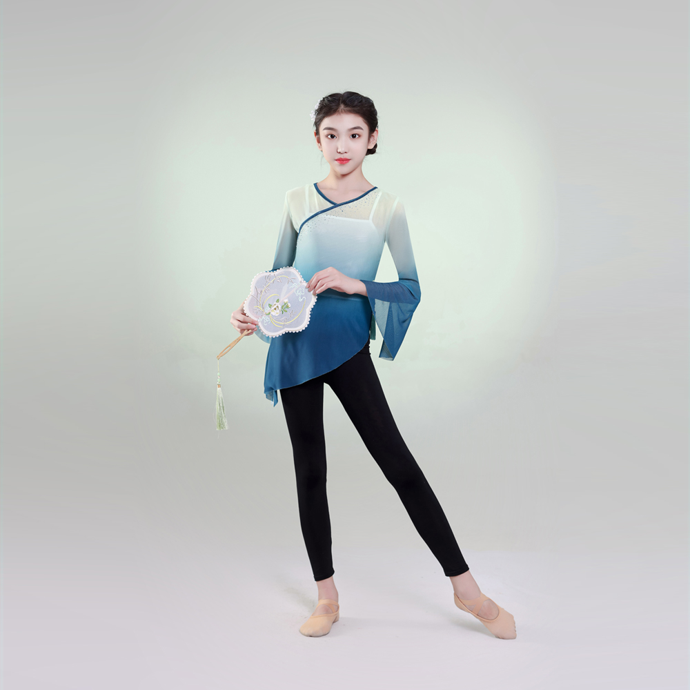 儿童考级粘钻身韵练功服