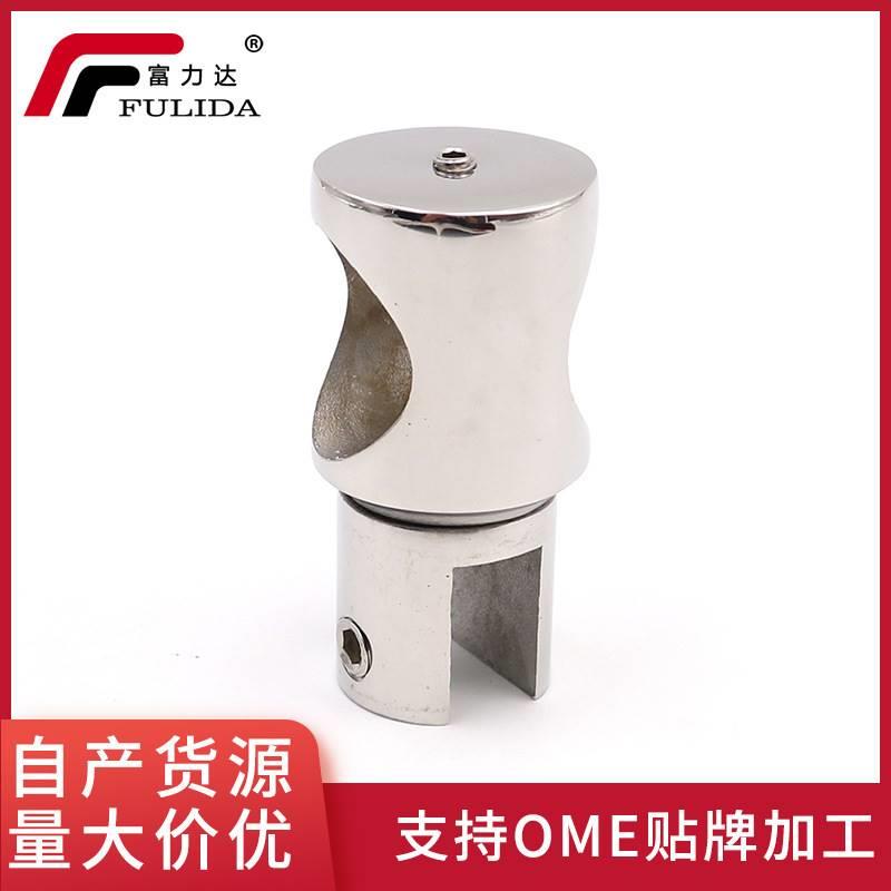 淋浴房不锈钢管套连接件19/25圆管吊夹单通卫浴拉杆五金配件