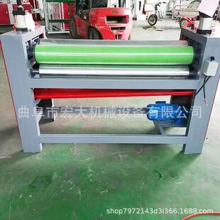 拼接板多层板蜂窝纸板粘合加工设备 宏大单面橡胶辊涂胶机