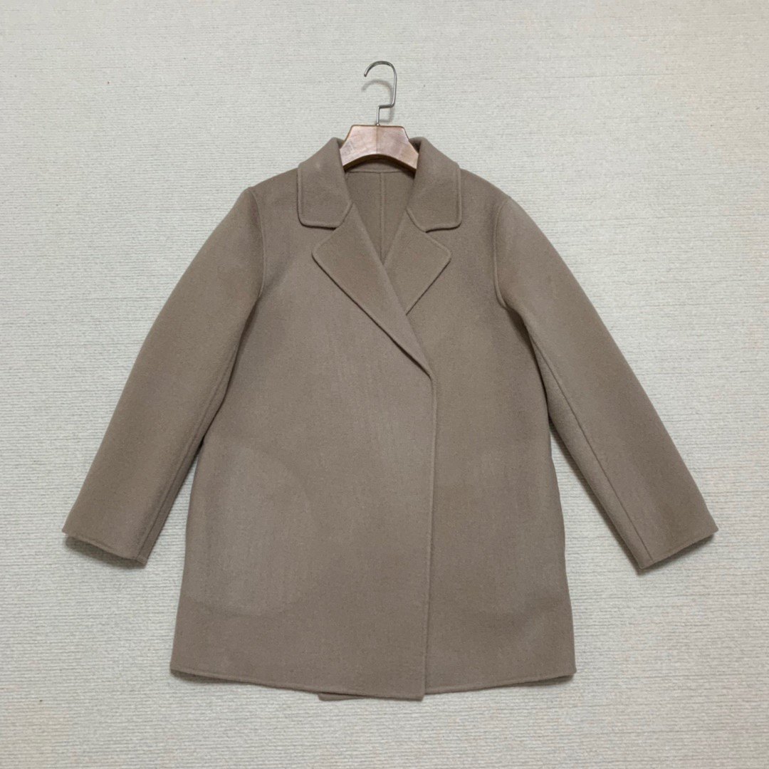 Th 2024秋冬新品女装 双面羊毛羊绒翻领短款大衣长外套 K0701412