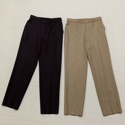 Th同款 2024秋冬新品女装 法兰绒羊毛窄腿锥形九分裤 M0801227