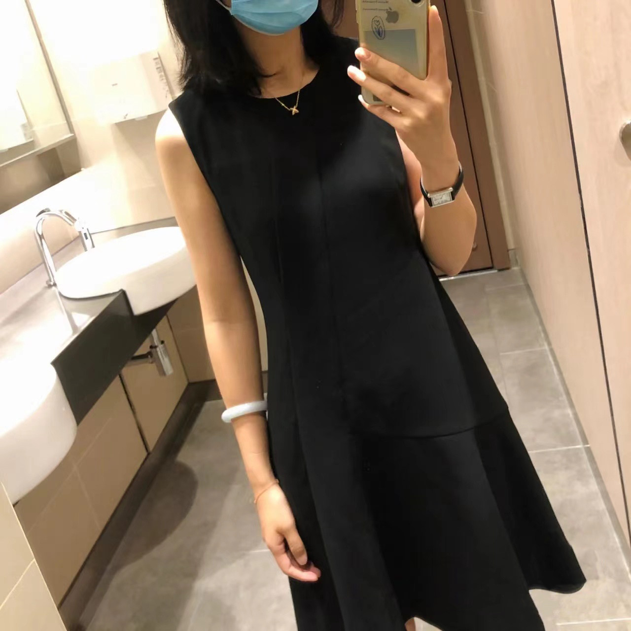 显瘦A字裙三醋酸不对称