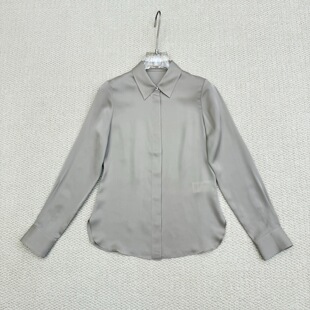 Th同款高定 2026春夏新款女装 桑蚕丝翻领修身长袖衬衫 M0102536