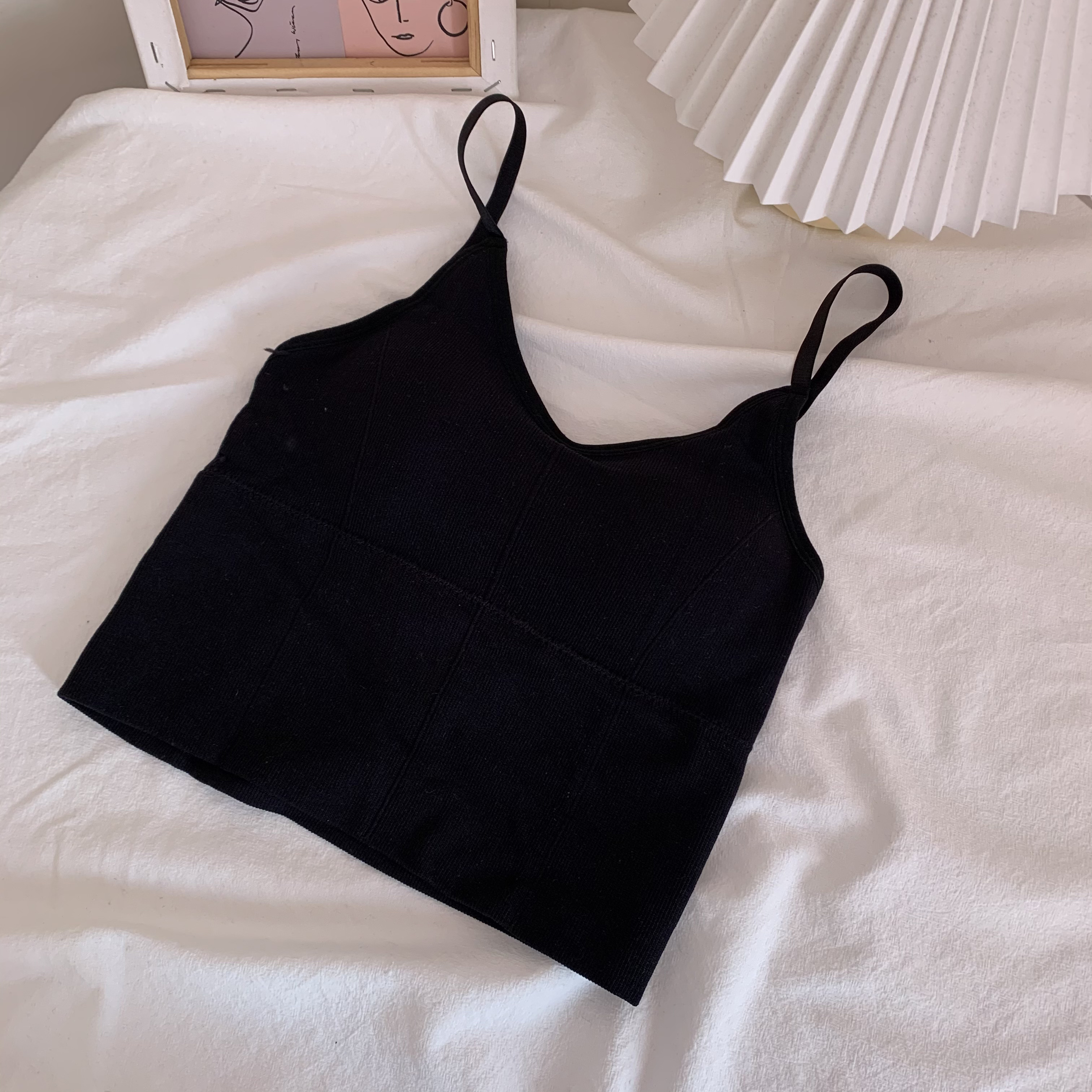 Real shooting and real price sports suspender vest women's net red bra with bra pad