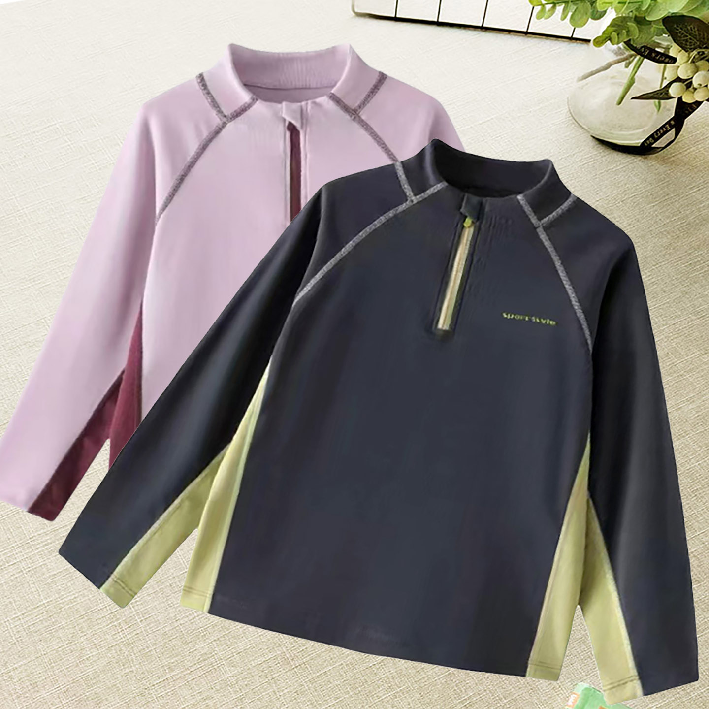 男童加绒打底衫户外运动薄绒上衣