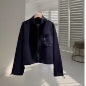 高端定制 高织立体针织短外套开衫