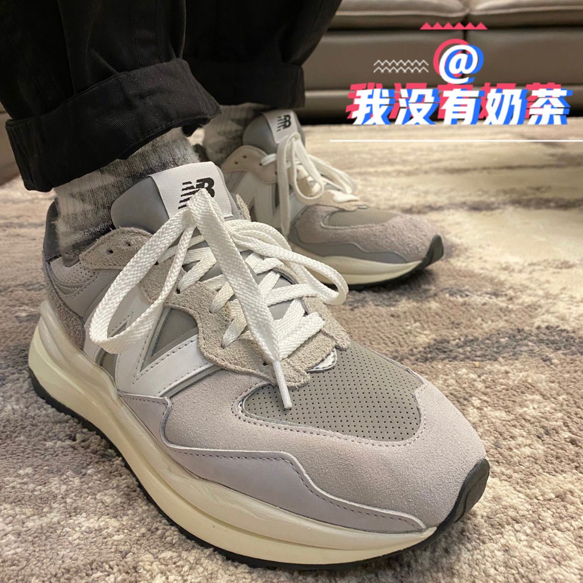 新百伦 New Balance MS327系列翻毛浅卡其白棕红复古休闲运动慢跑鞋纯原版本 货号：WS327RA-莆田纯原鞋社区