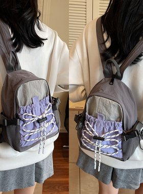 三用多功能迷你背包女轻便携出行双肩包25新款胸包旅游防水登山包