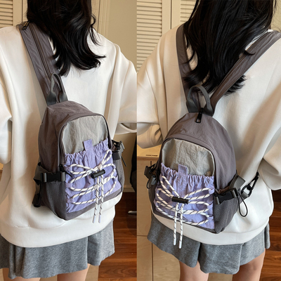 三用多功能迷你背包女轻便携出行双肩包25新款胸包旅游防水登山包