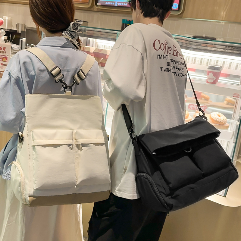 2025新款两用斜挎包女运动健身包干湿分离双肩包男独立鞋仓电脑包