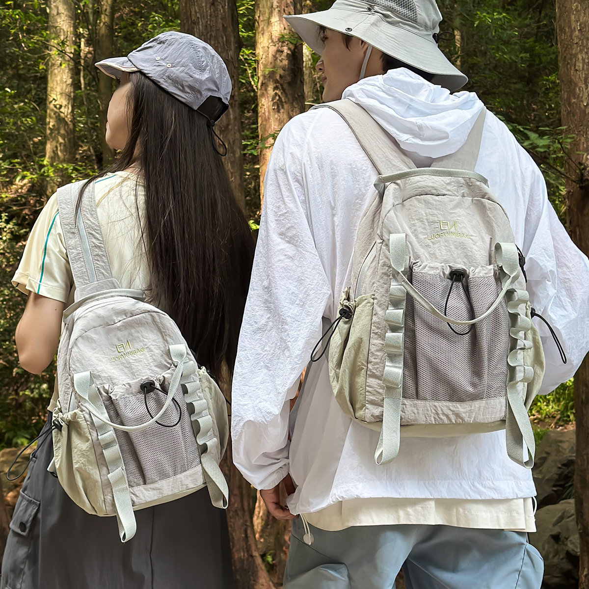 多功能两用胸包户外登山小双肩包女徒步旅行轻便背包男骑行后背包
