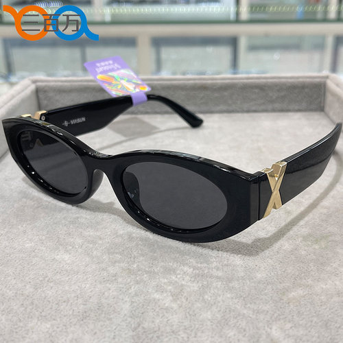 薇尚复古猫眼防紫外线偏光墨镜