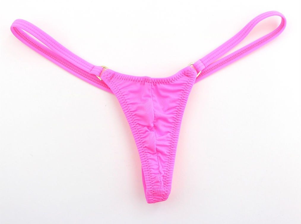 新款女生时尚性感丁字裤女生免脱铁环单丁内裤丝滑低腰薄丁字裤