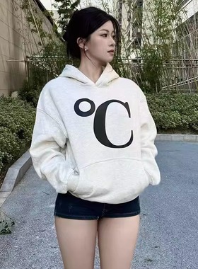 weatherfree国潮秋冬卫衣男女情侣卫衣上衣服连帽重磅加绒套头