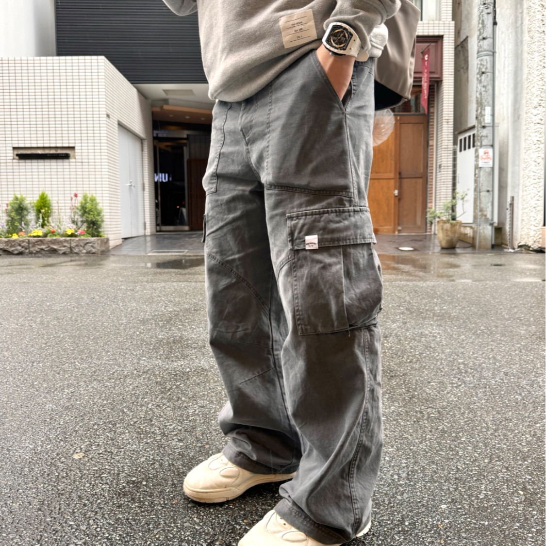 WEATHER FREE男士夏季新款宽松直筒冲锋垂感阔腿裤男款工装长裤