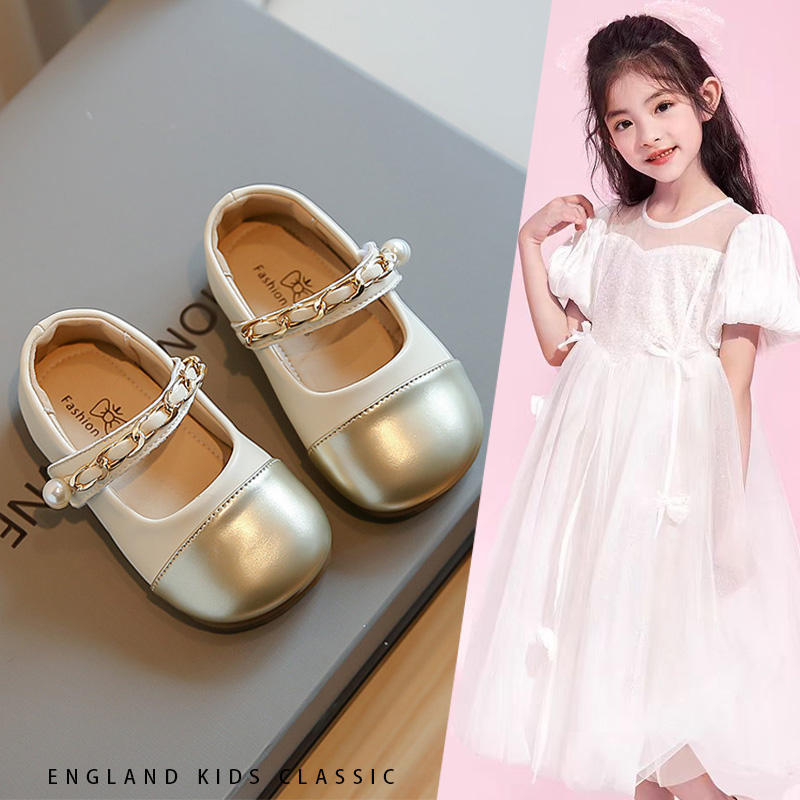 2025春秋新款女童小香风小皮鞋