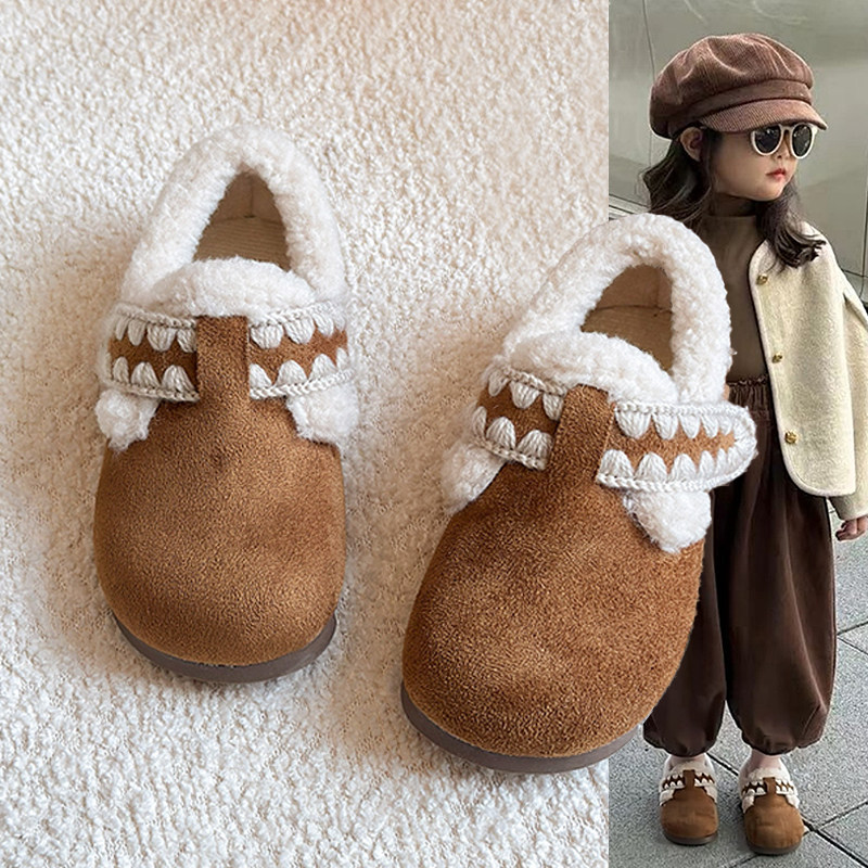 韩版豆豆二棉鞋女童勃肯鞋2026新款加绒厚底冬毛毛巨好看儿童鞋子,童鞋/婴儿鞋/亲子鞋,棉鞋,淘宝优惠券,粉丝福利购,淘宝优惠卷
