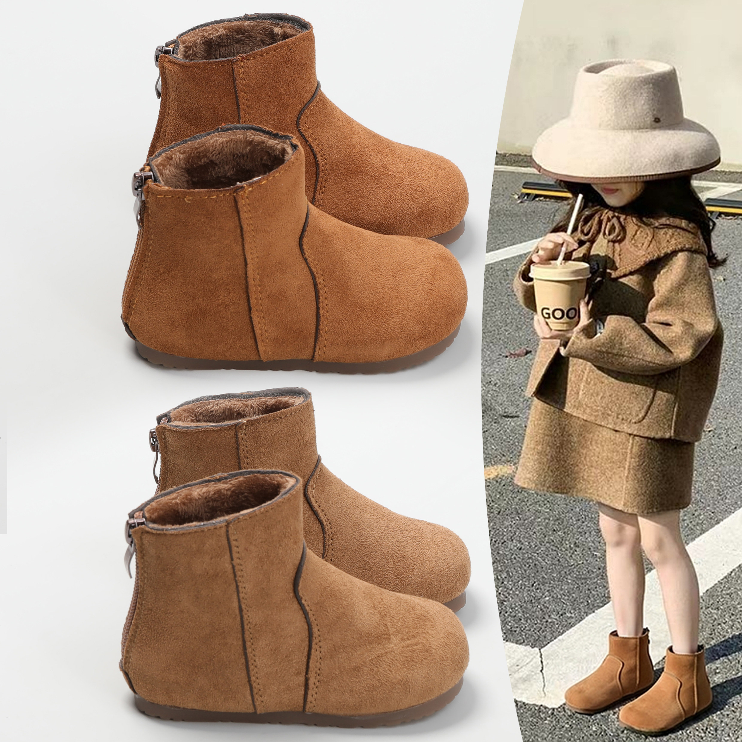 女童靴子2025冬季新款儿童加绒棉靴小女孩二棉大黄靴学生保暖靴子,童鞋/婴儿鞋/亲子鞋,棉靴,淘宝优惠券,粉丝福利购,淘宝优惠卷