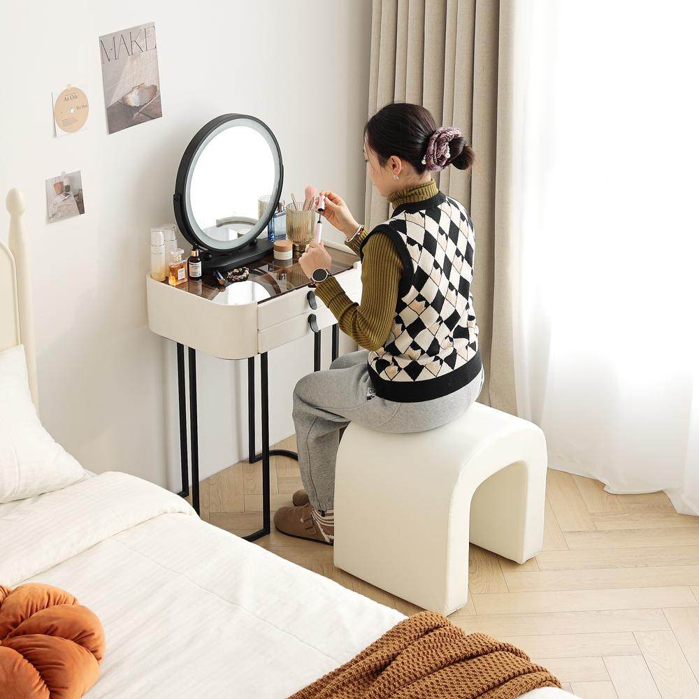 北欧网红奶油风化妆台椅子卧室轻奢高级感梳妆凳现代简约凳子,住宅家具,梳妆凳,淘宝优惠券,粉丝福利购,淘宝优惠卷