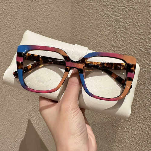 方形大框显瘦平光镜男女同款