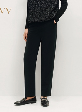 OVV秋冬热卖女装经典基础易搭九分烟管裤简约直筒休闲裤