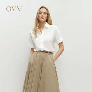 【SOLOTEX系列】OVV2025春夏新款女装户外穿搭落肩短袖休闲衬衫