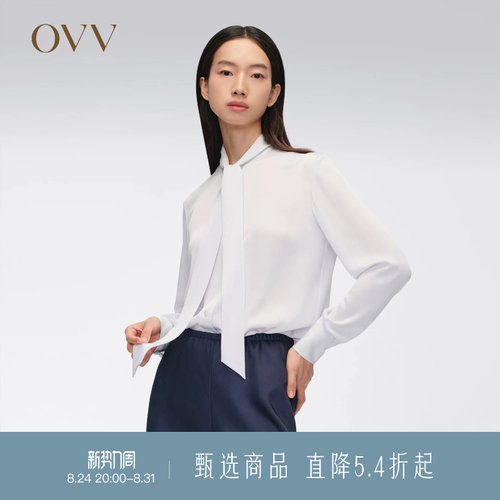长袖三醋酸休闲衬衫OVV春夏休闲