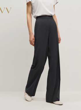 OVV2025秋冬新款女装时尚舒适利落中线休闲通勤长裤