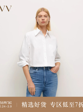 OVV秋冬热卖女装简约时尚棉质混纺长袖休闲通勤白衬衫