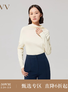 【黄金羊毛】OVV秋冬女澳大利亚进口美丽诺羊毛打底衫T恤