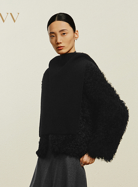 OVV秋冬热卖别致披肩连帽设计时尚元宝针型帽子