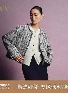 【经典粗花呢】OVV秋冬热卖女装意大利进口面料夹克休闲外套