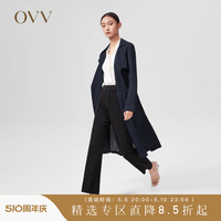 【重磅真丝】OVV春夏热卖女装弹力双乔简洁腰带款风衣