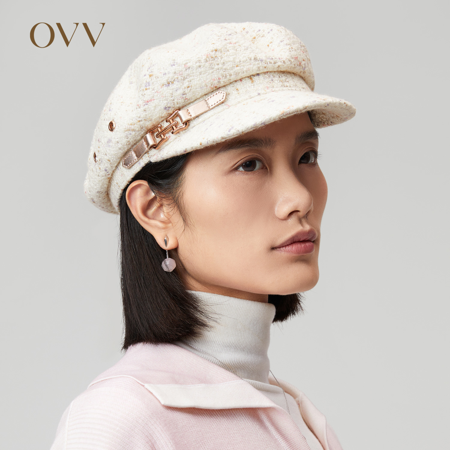 报童帽OVV新款粗花呢秋冬