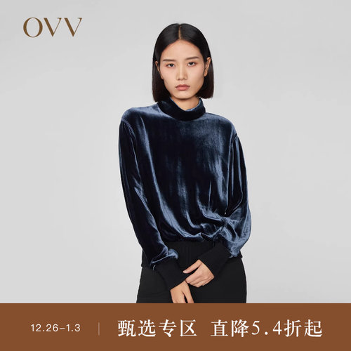 丝绒长袖上衣OVV秋冬休闲