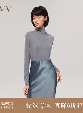 【可机洗黄金羊毛】OVV秋冬女装优雅内搭羊毛长袖针织衫