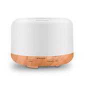 奉渊香薰机500ml香薰灯房间家用空气净化加湿器暖灯底部木纹 不