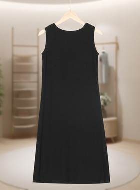 【德玛N】时尚简约圆领连衣裙无袖背心连衣裙2025春季新款DD246