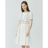 SF系列 淑女连衣裙修身 型中腰女士圆领城市通勤SF147